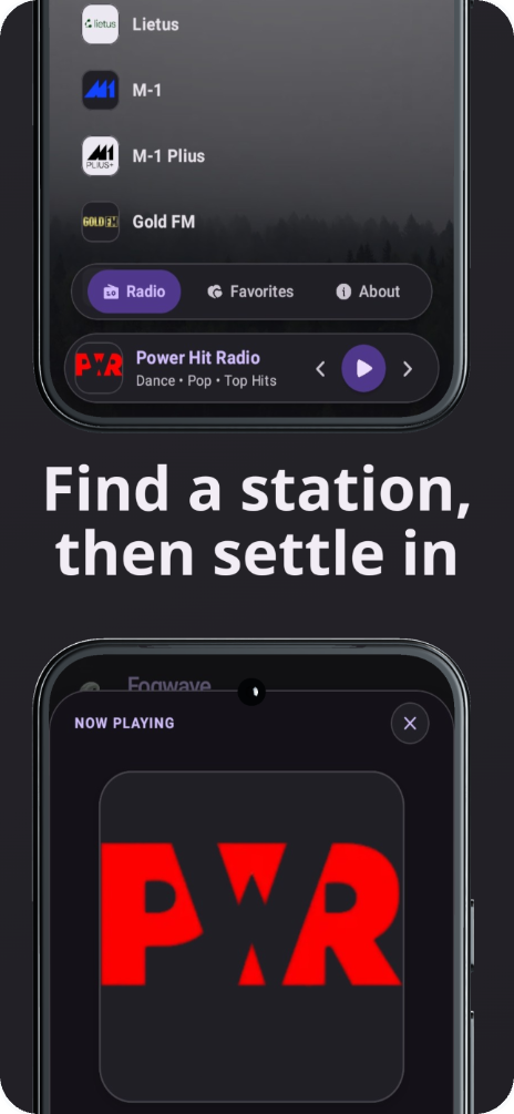 Find a station, then settle in
