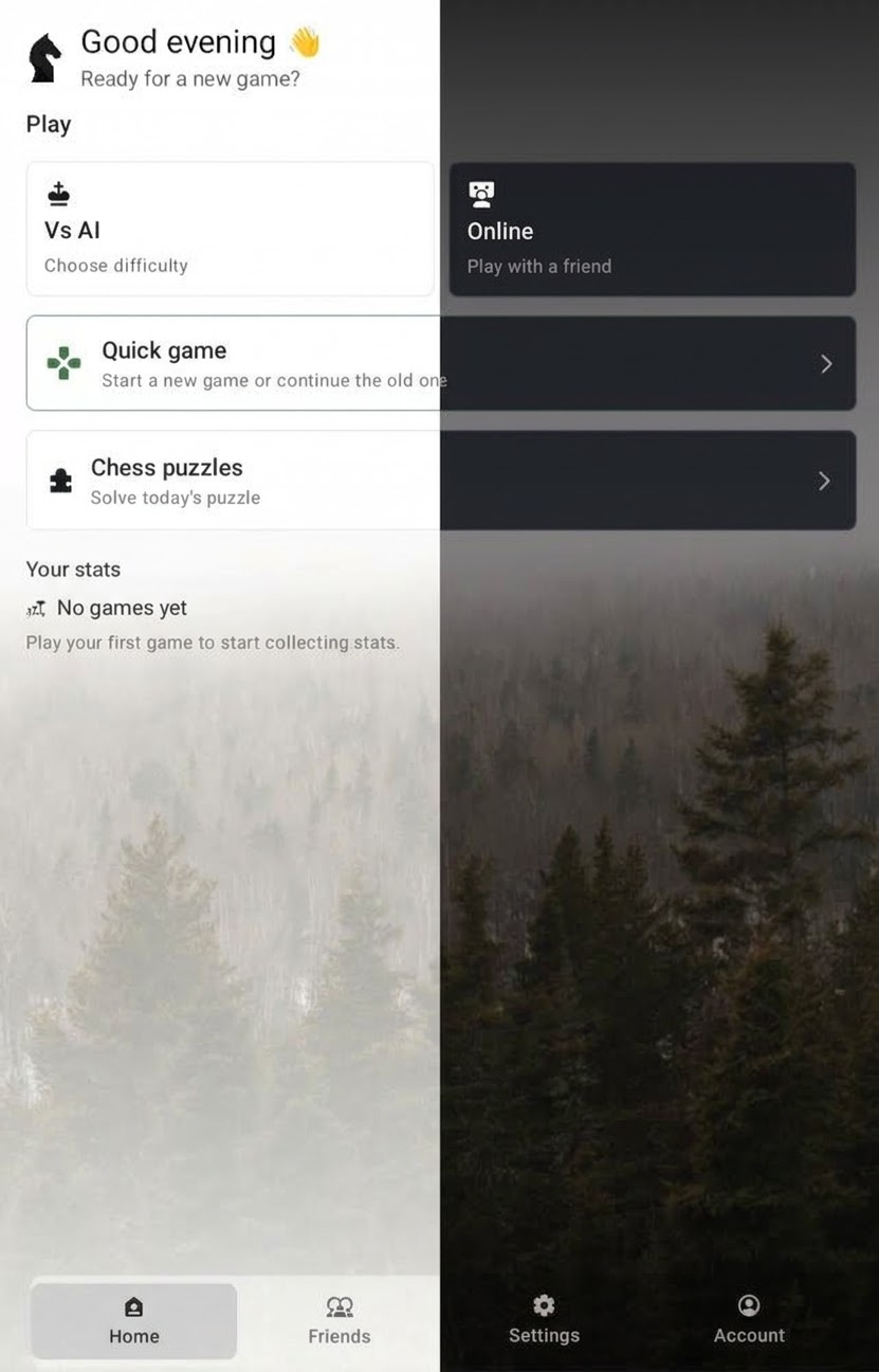 Home screen
