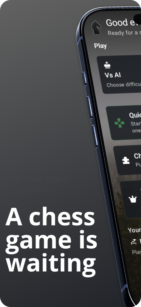 A chess game is waiting